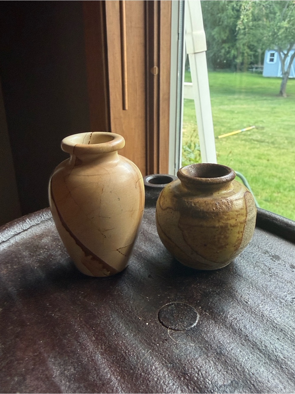 Vintage Miniature Pottery Vases Pair